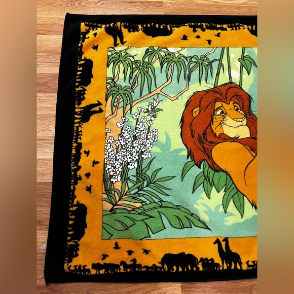 Rare Vintage 90s Disney Exclusive Lion King Beach Towel Simba Pumba Timon - Picture 5 of 8